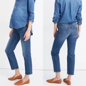 Maternity Side-Panel Classic Straight Jeans in Carsondale Wash size 24